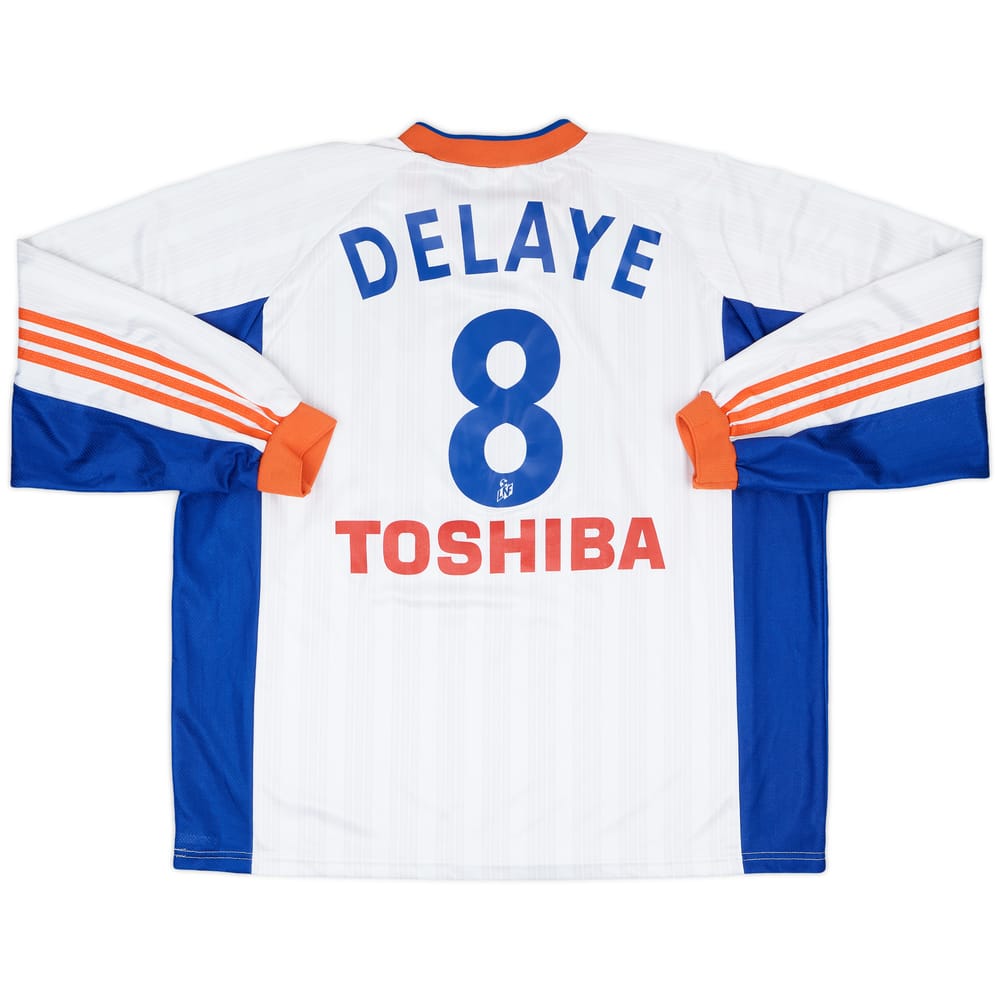 1999-00 Montpellier Away L/S Shirt Delaye #8 - 8/10 - (XL)