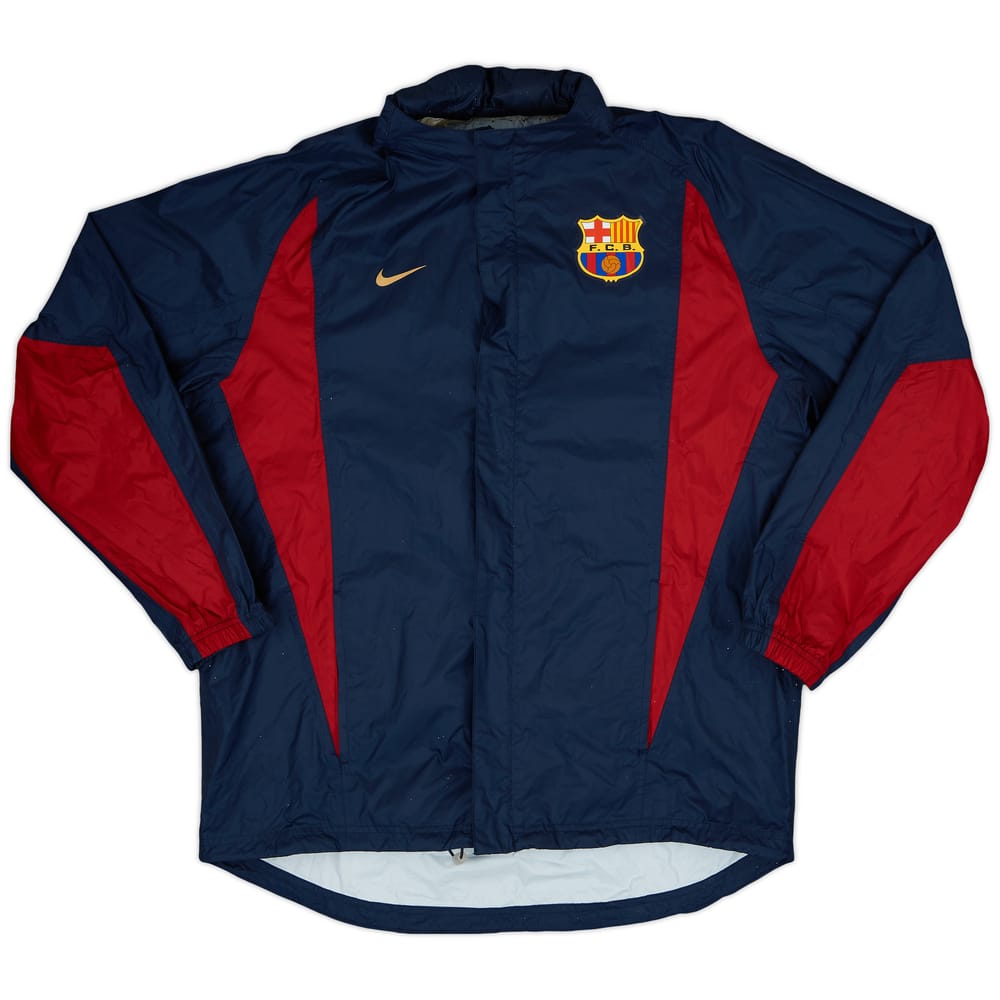 2002-03 Barcelona Nike Hooded Rain Jacket - 9/10 - (L)