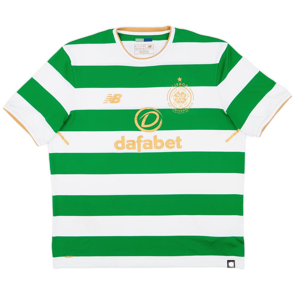 2017-18 Celtic 'Lisbon Lions 50th Anniversary' Home Shirt - 8/10 - (XL)
