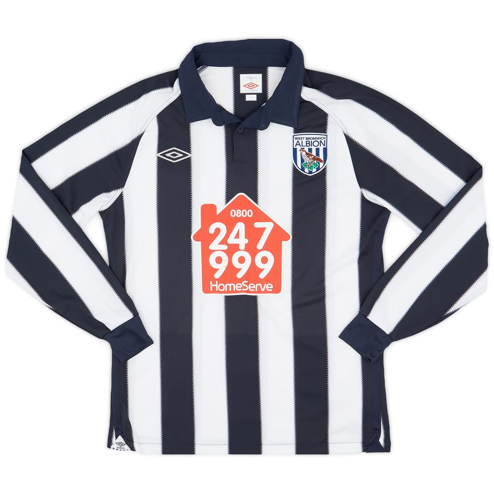 2010-11 West Brom Home L/S Shirt - 6/10 - (S)