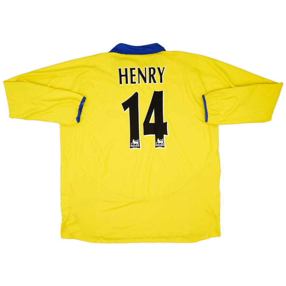 2003-05 Arsenal Away L/S Shirt Henry #14 - 7/10 - (3XL)
