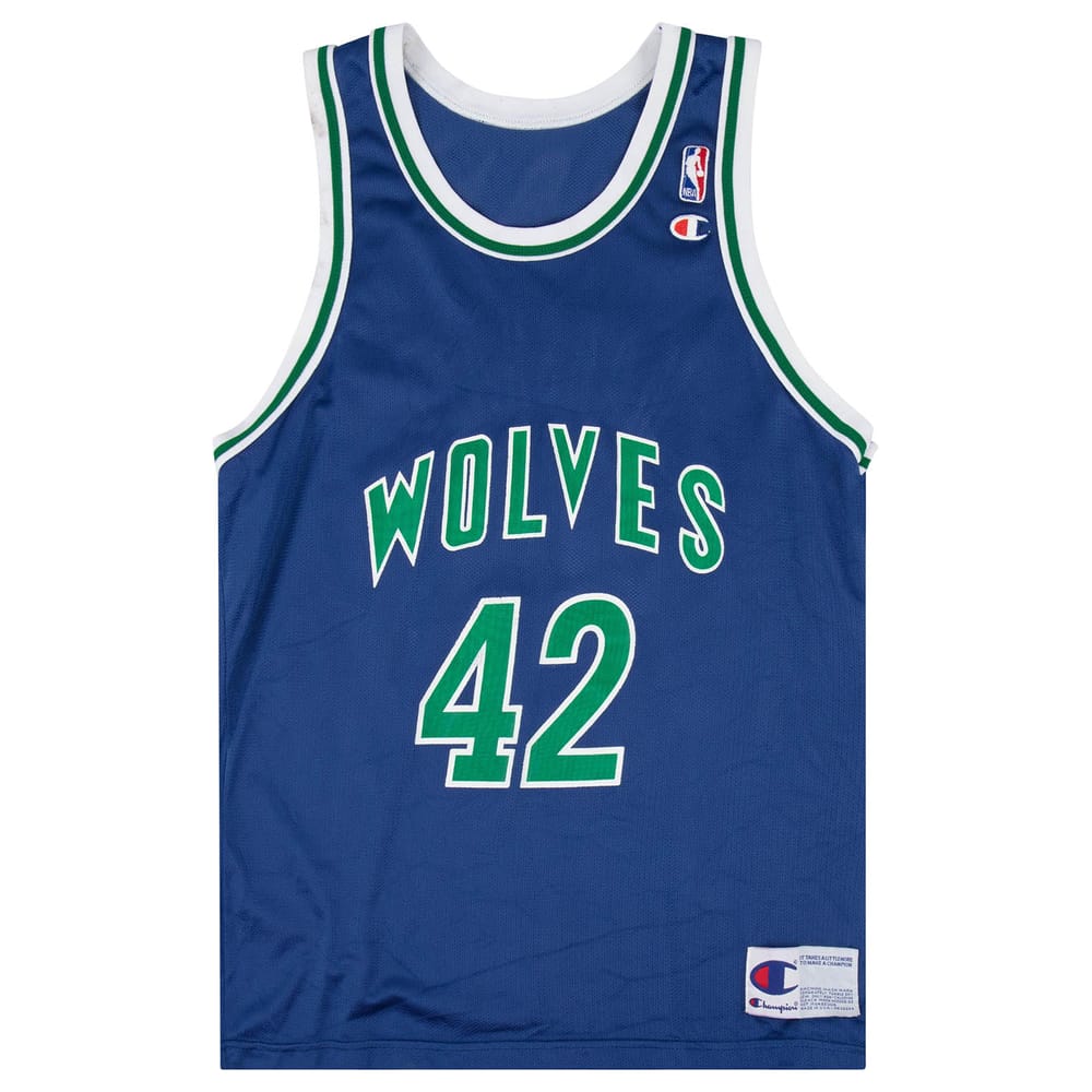 1994-95 Minnesota Timberwolves Marshall #42 Champion Jersey (Away) L