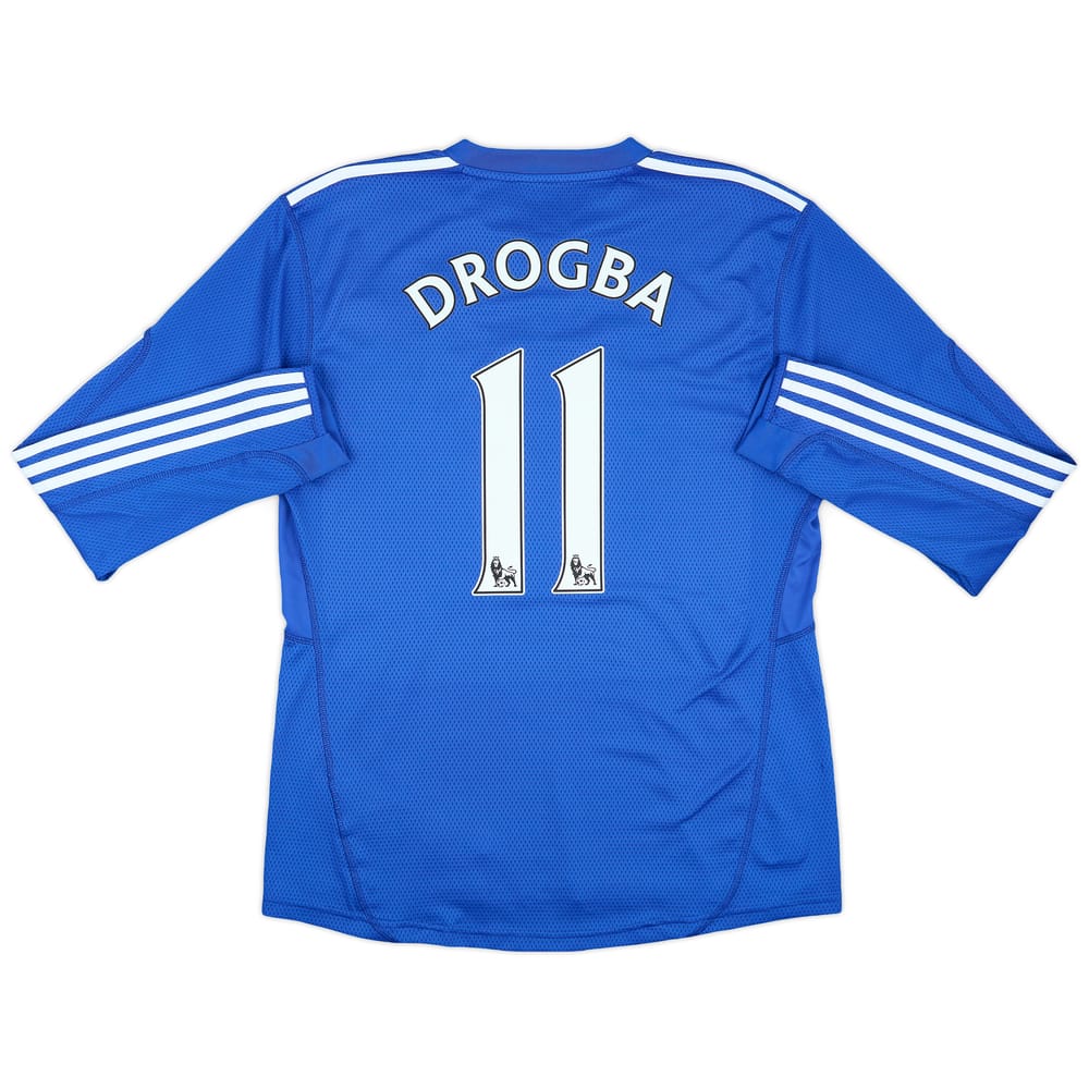 2009-10 Chelsea Home L/S Shirt Drogba #11 - 8/10 - (L)