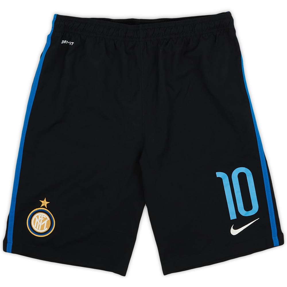 2014-15 Inter Milan Home Shorts #10 - 9/10 - (XL.Boys)