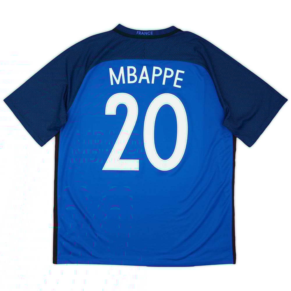 2016-17 France Home Shirt Mbappe #20 - 8/10 - (XL)