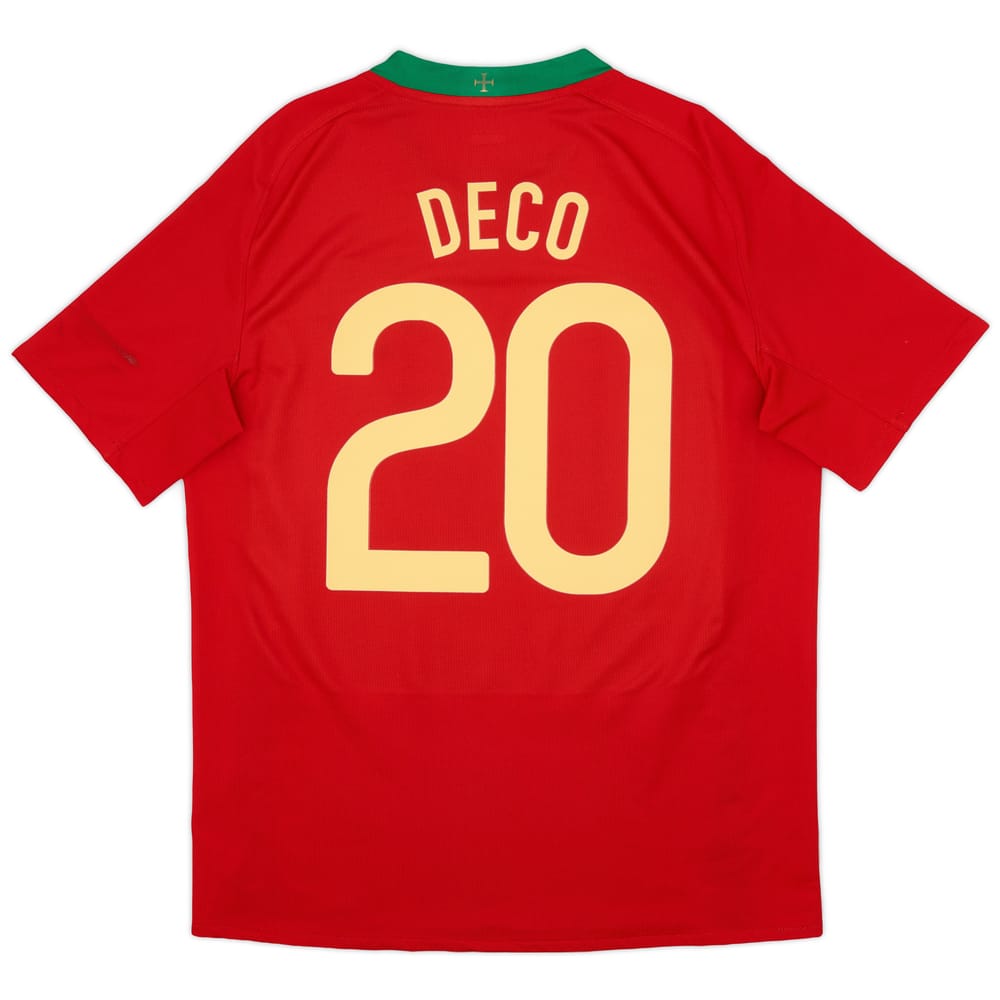 2008-10 Portugal Home Shirt Deco #20 - 8/10 - (M)