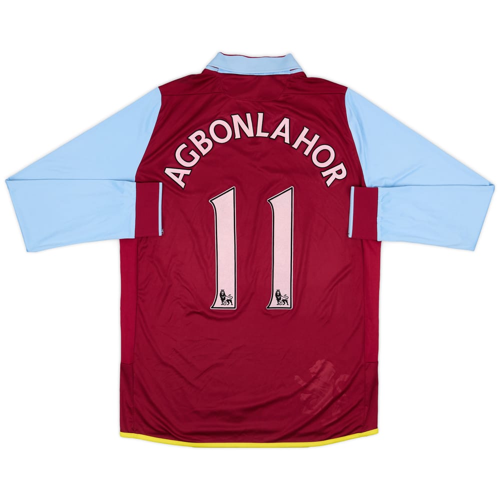 2012-13 Aston Villa Home L/S Shirt Agbonlahor #11 - 5/10 - (L)
