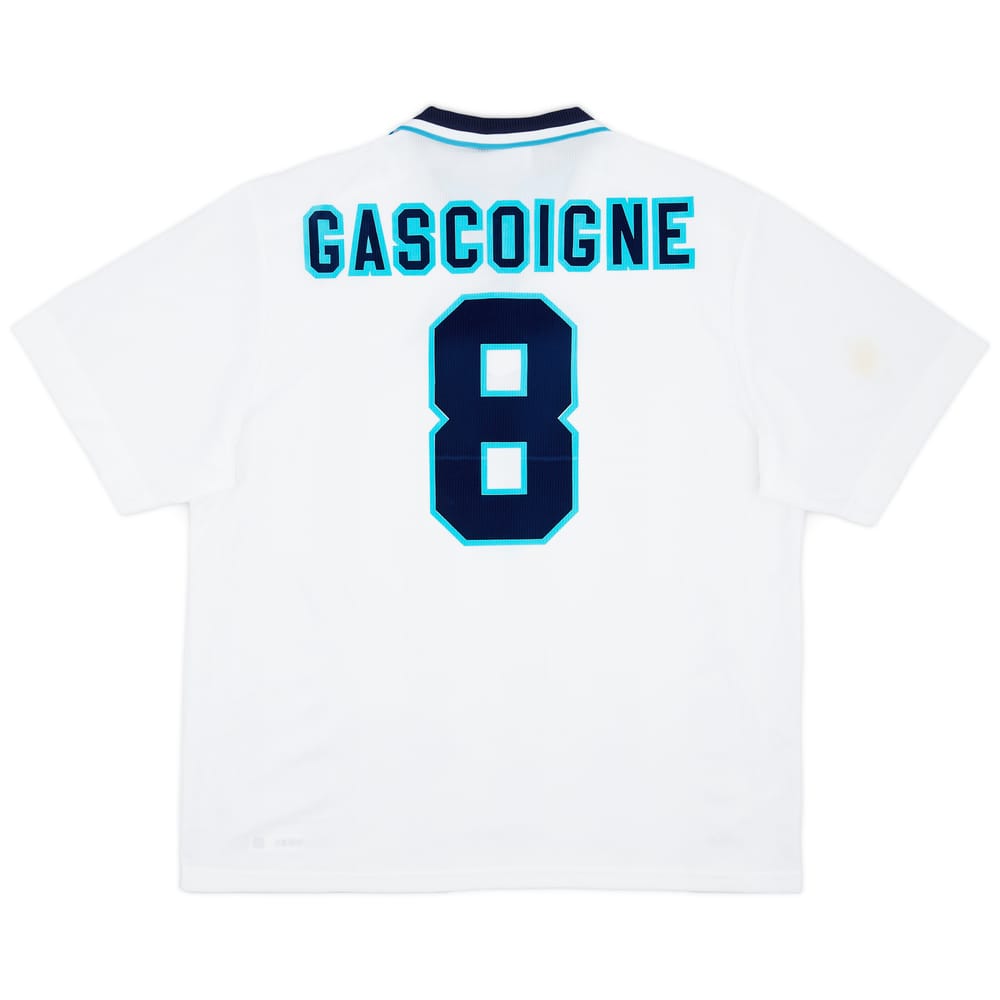 1995-97 England Home Shirt Gascoigne #8 (XXL)