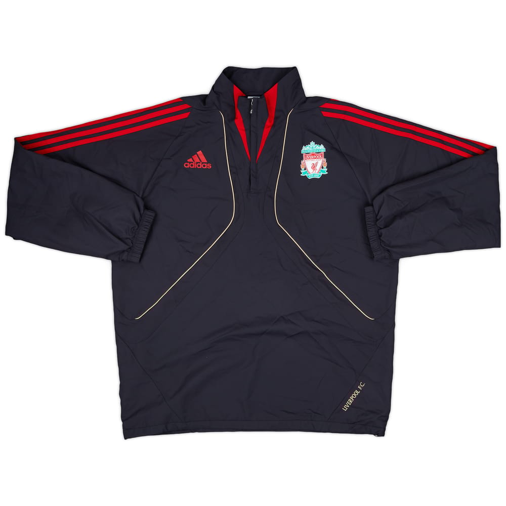 2009-10 Liverpool adidas 1/4 Zip Drill Top - 9/10 - (L)
