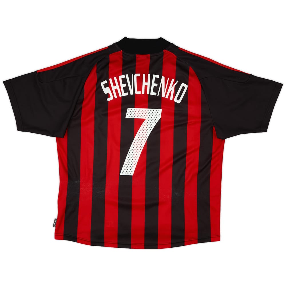 2002-03 AC Milan Home Shirt Shevchenko #7 - 8/10 - (XL)