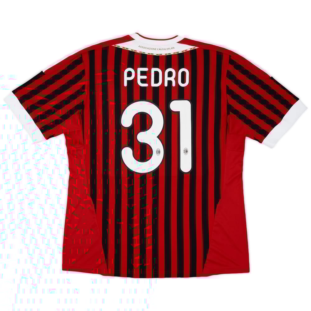2011-12 AC Milan Home Shirt Pedro #31 - 8/10 - (XL)