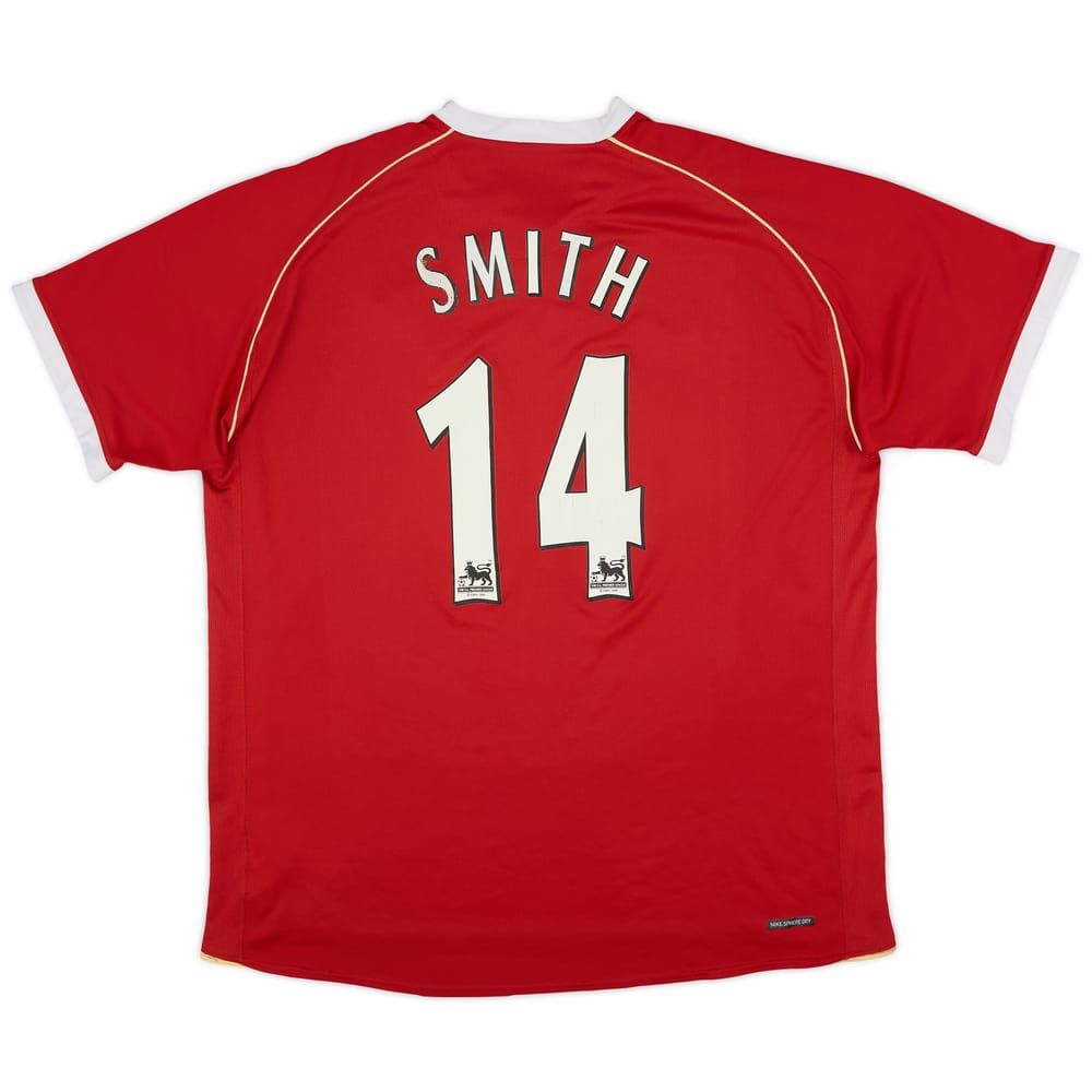 2006-07 Manchester United Home Shirt Smith #14 - 5/10 - (XXL)