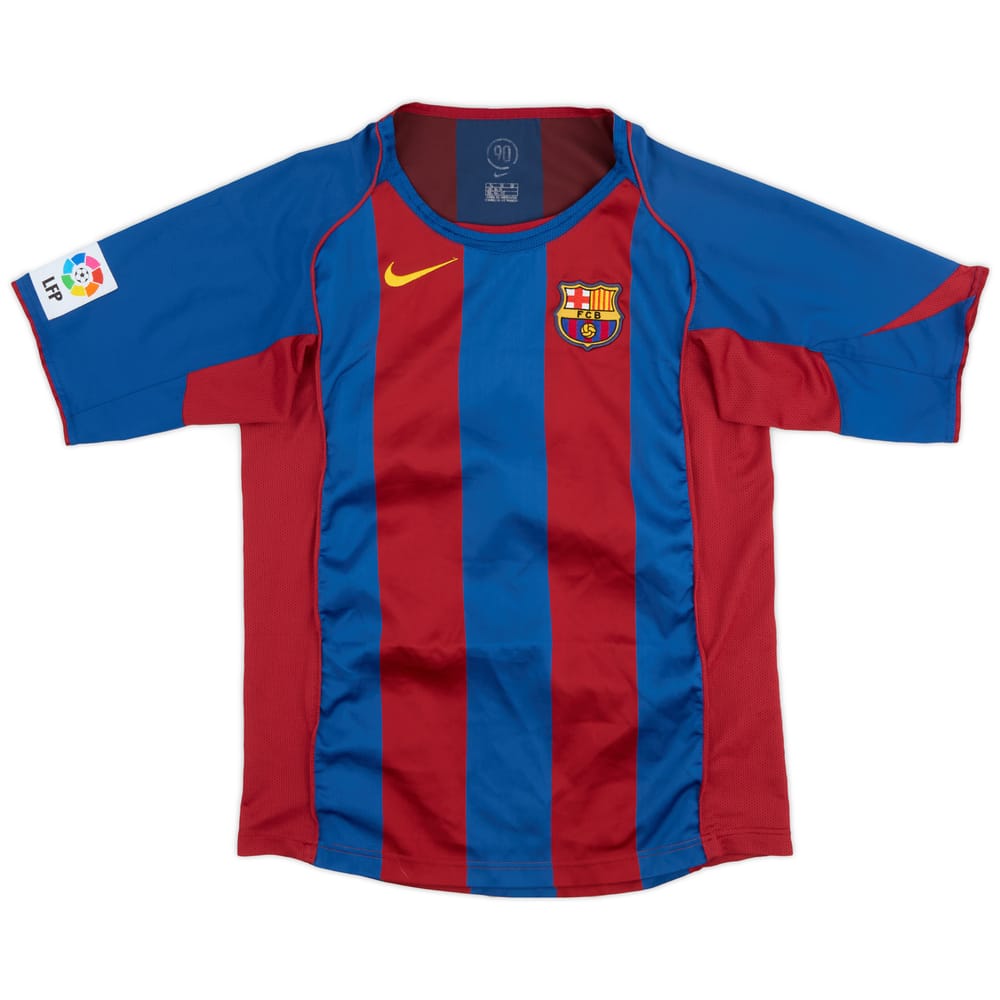 2004-05 Barcelona Home Shirt - 8/10 - (XL.Boys)