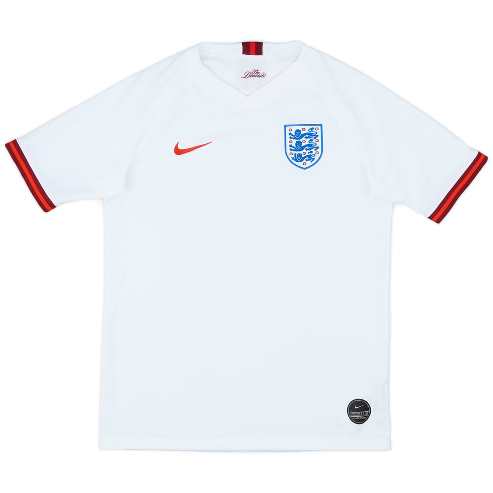 2019 England Lionesses Home Shirt - 7/10 - (XL.Boys)