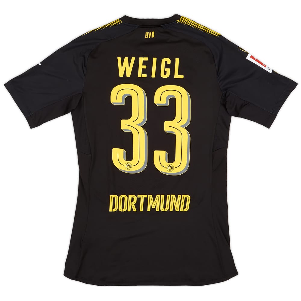 2017-18 Borussia Dortmund Match Issue Away Shirt Weigl #33