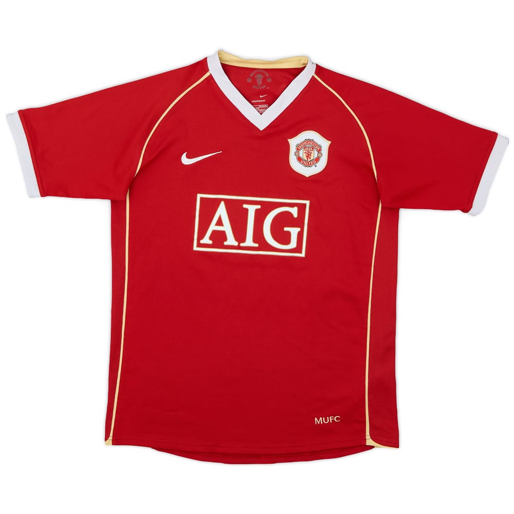 2006-07 Manchester United Home Shirt - 7/10 - (L.Boys)