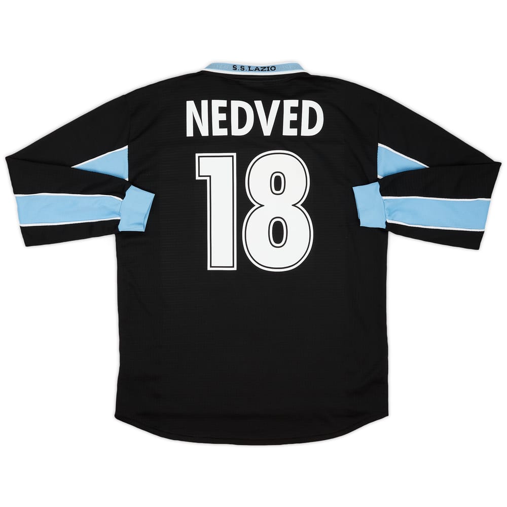 1998-99 Lazio Away L/S Shirt Nedved #18 - 5/10 - (XL)