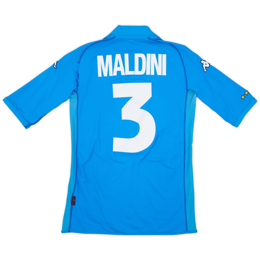 2002 Italy Home Shirt Maldini #3 - 4/10 - (M)