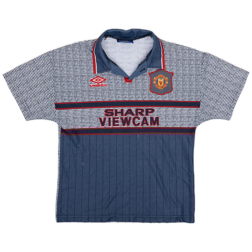 1995-96 Manchester United Away Shirt - 6/10 - (L.Boys)