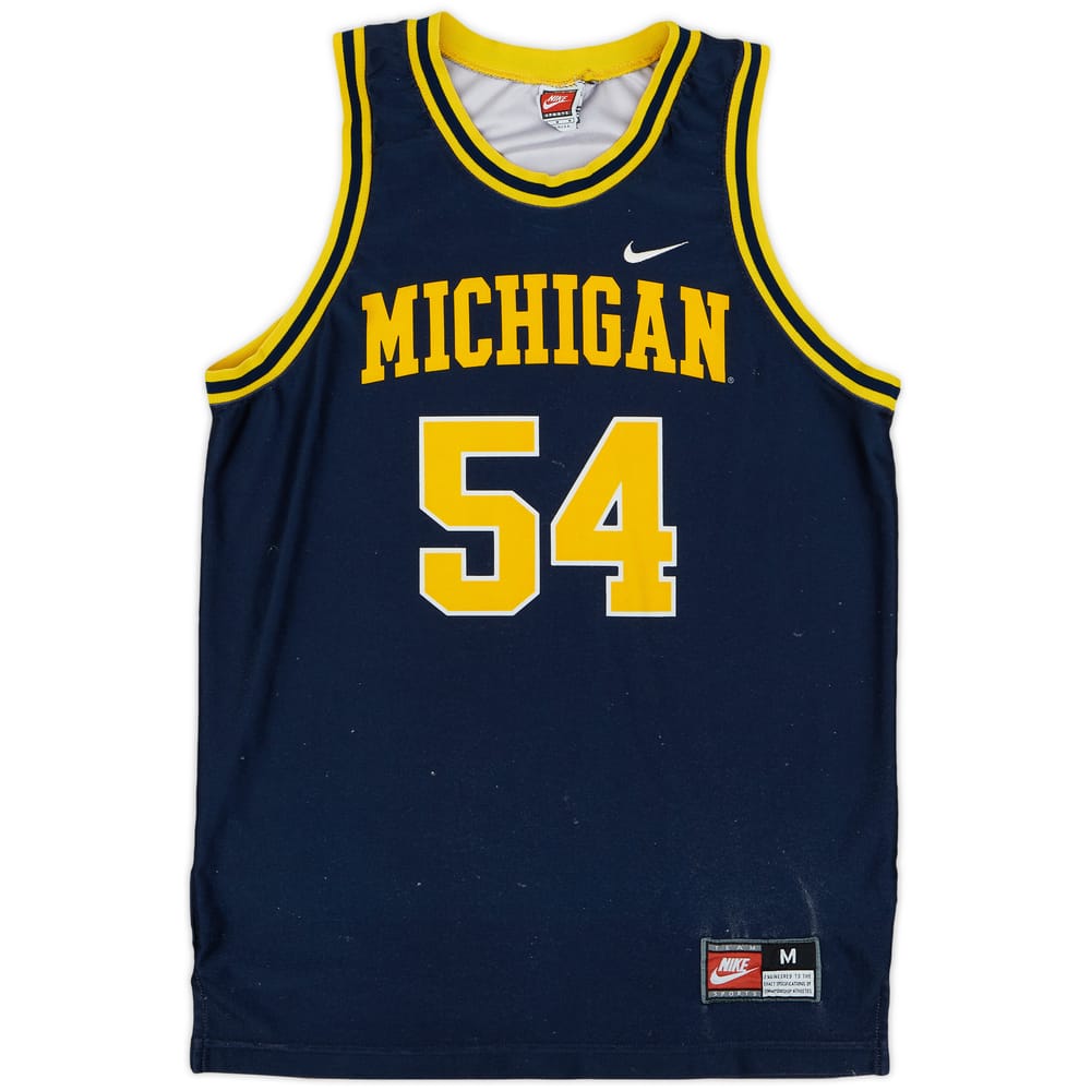 1996-98 Michigan Wolverines Traylor #54 Nike Away Jersey - 5/10 - (M)