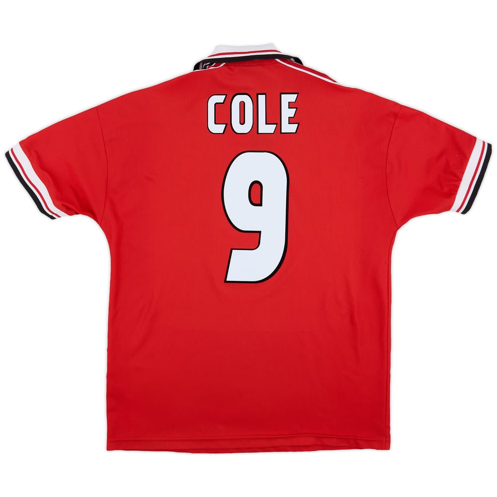 1998-00 Manchester United Home Shirt Cole #9 - 6/10 - (L)