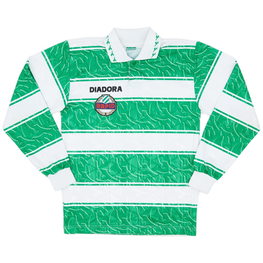 1995-96 Rapid Vienna Home L/S Shirt - 7/10 - (XL)