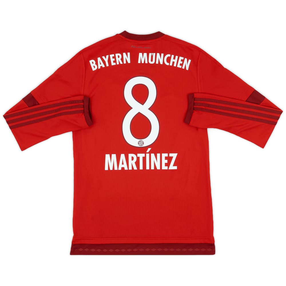 2015-16 Bayern Munich Home L/S Shirt Martinez #8 - 8/10 - (S)