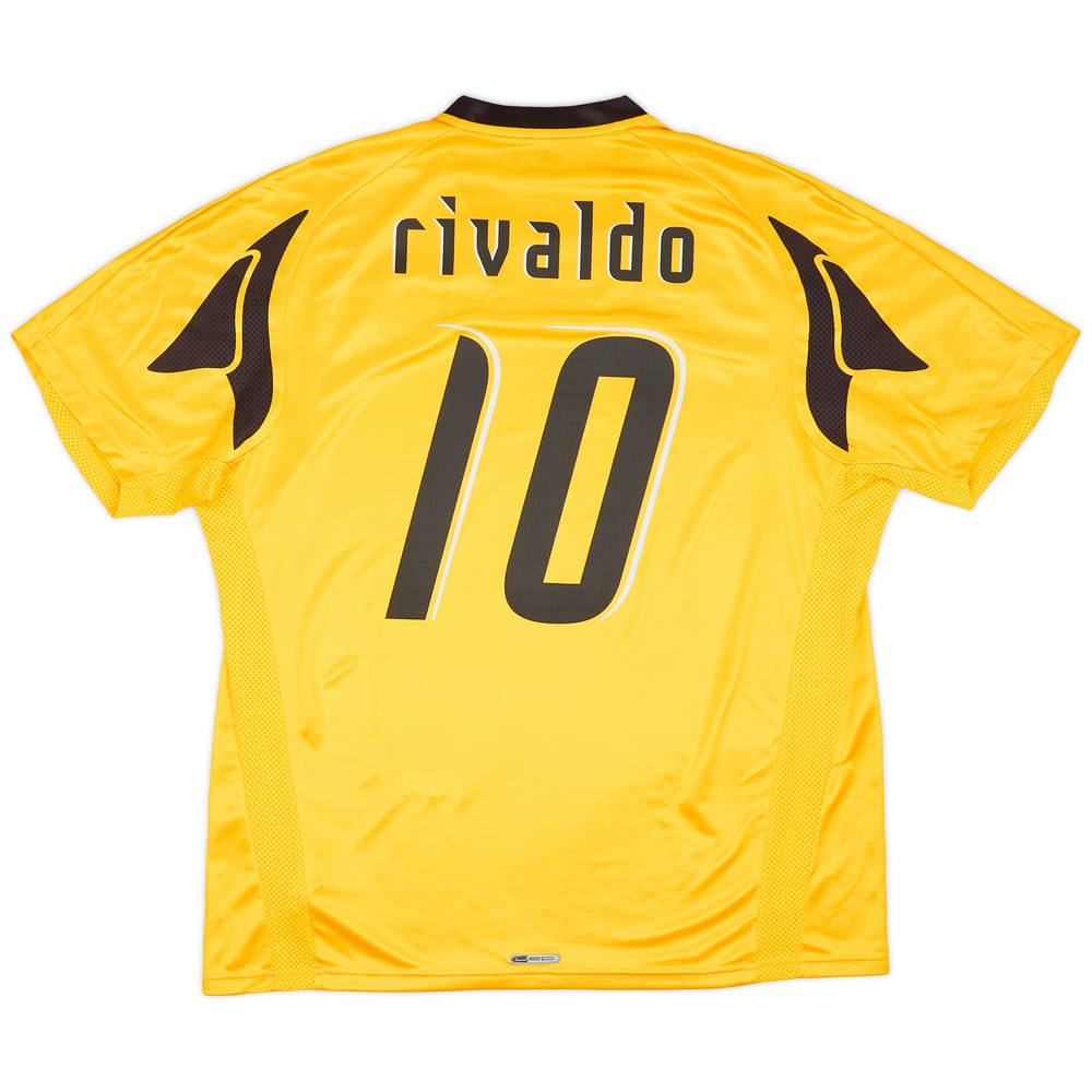 2007-08 AEK Athens Home Shirt Rivaldo #10 - 6/10 - (XXL)