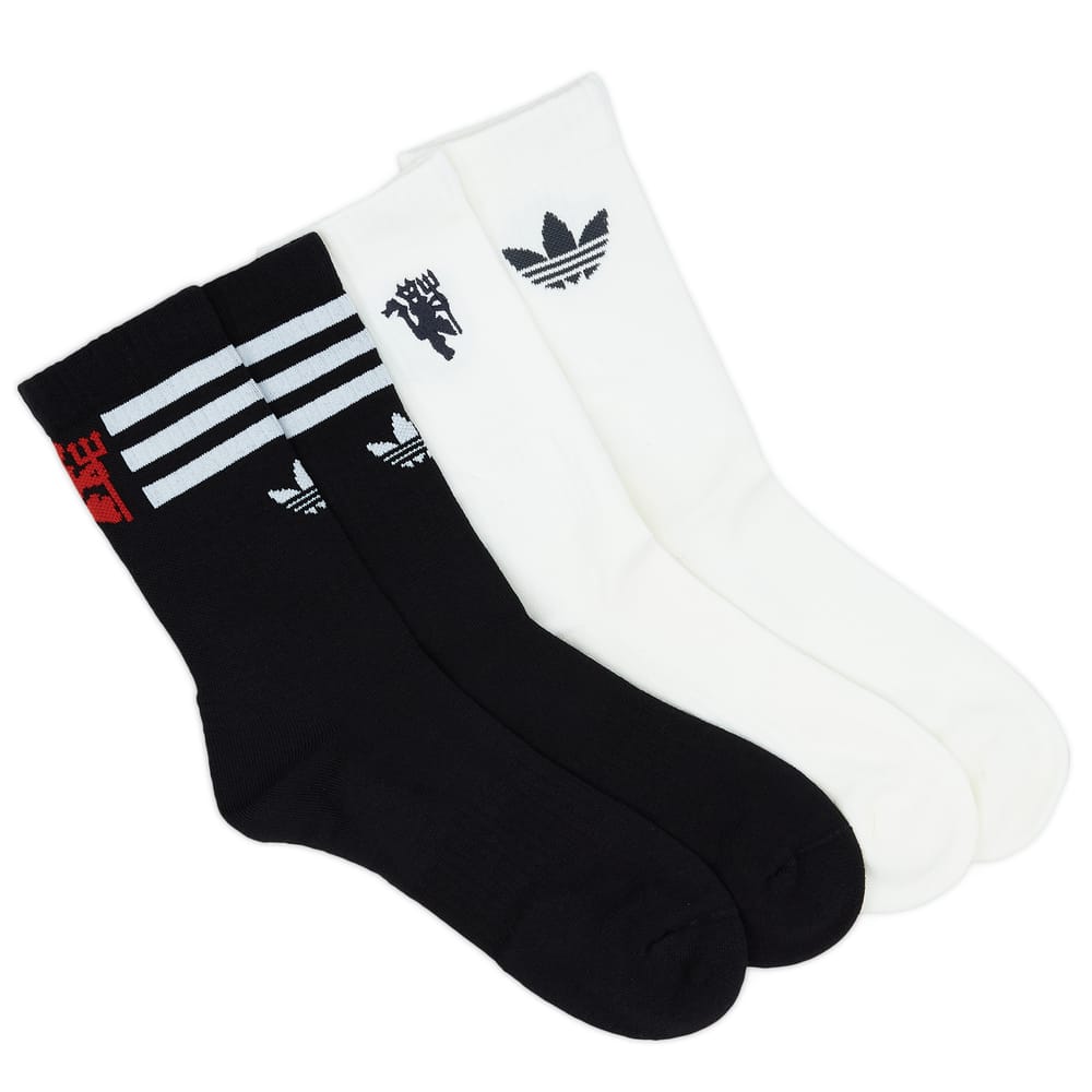 2024-25 Manchester United adidas Crew Socks - Pack of Two Pairs