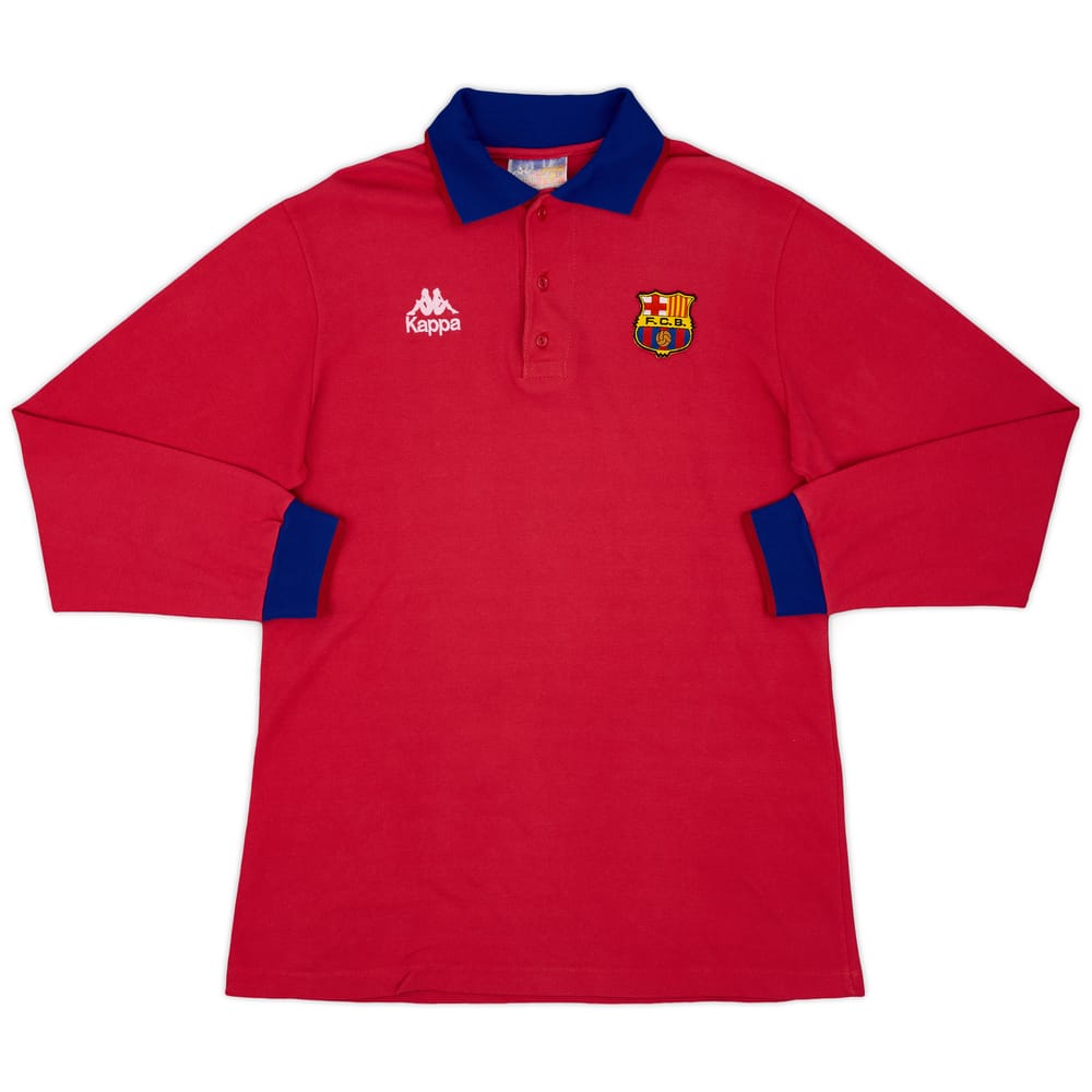 1993-94 Barcelona Kappa Polo L/S Shirt - 9/10 - (XL)