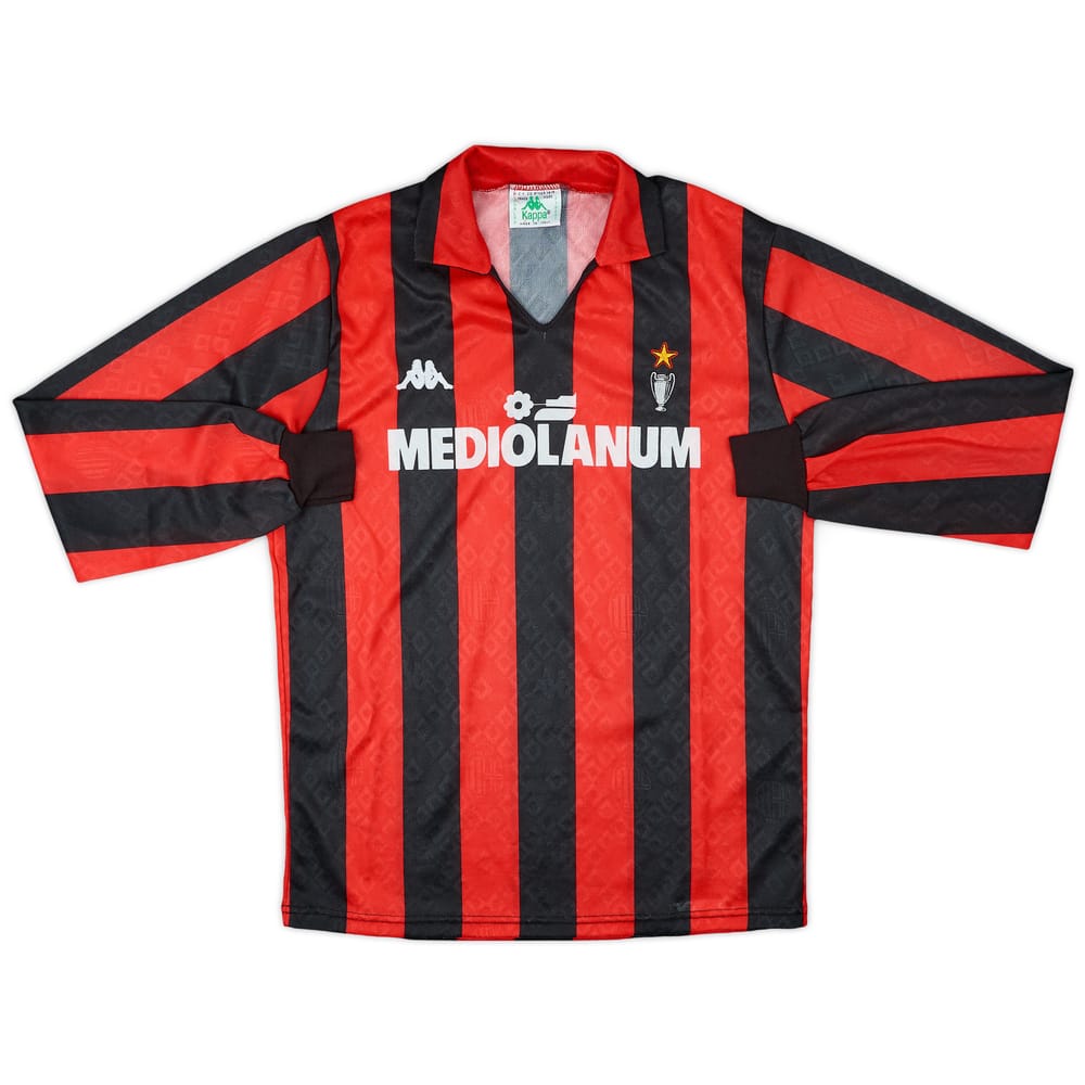 1989-90 AC Milan Home L/S Shirt - 8/10 - (L)