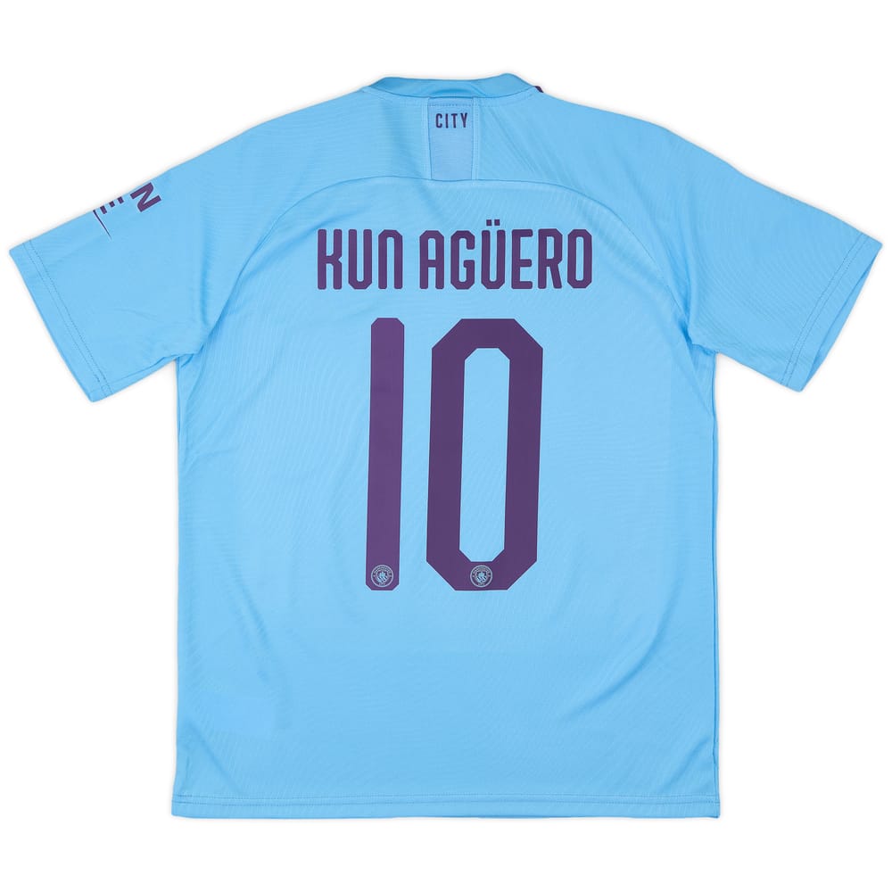 2019-20 Manchester City Home Shirt Kun Aguero #10 (XL.Boys)