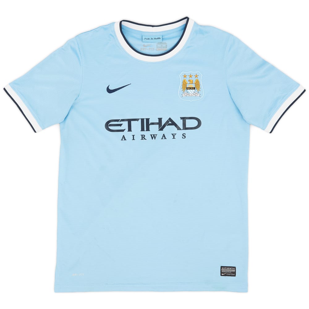2013-14 Manchester City Home Shirt - 6/10 - (XL.Boys)