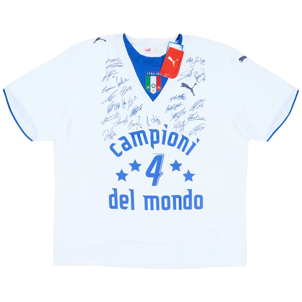 2006 Italy 'Campioni del Mondo' 'Signed' Away Shirt (XXL)