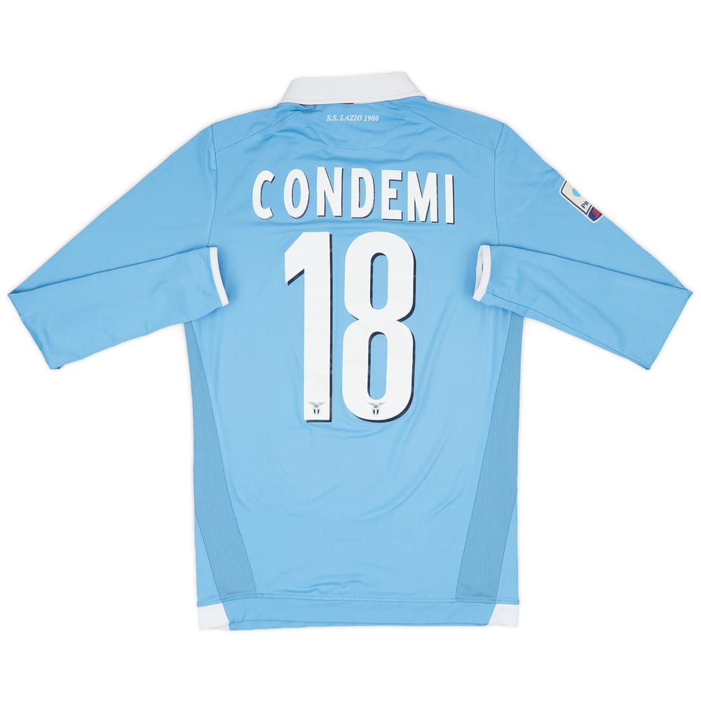 2014-15 Lazio Match Issue Home L/S Shirt Condemi #18