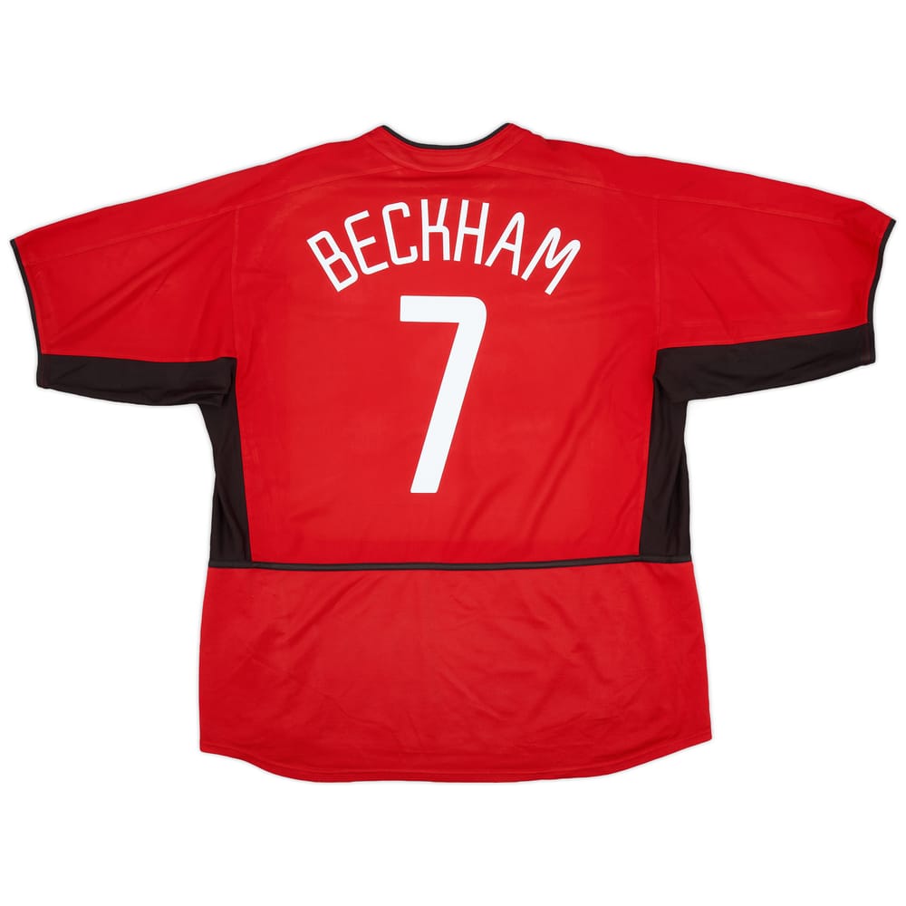 2002-04 Manchester United Home Shirt Beckham #7 - 5/10 - (XXL)