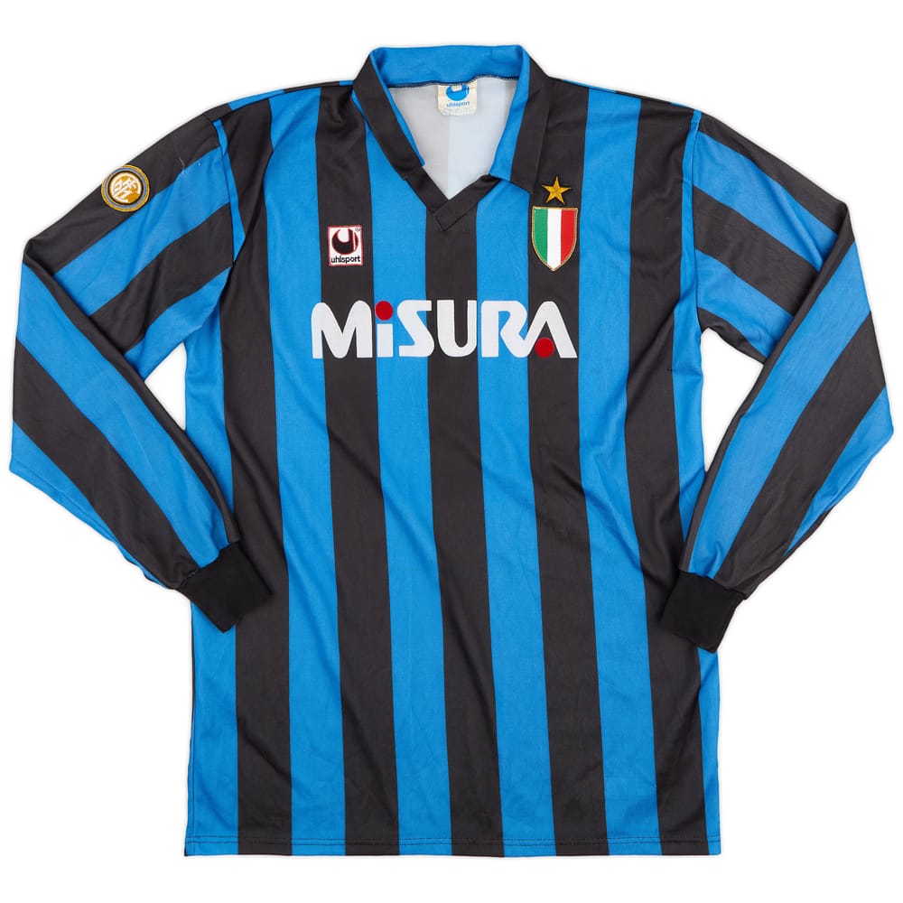1989-90 Inter Milan Home L/S Shirt #10 - 7/10 - (XL)