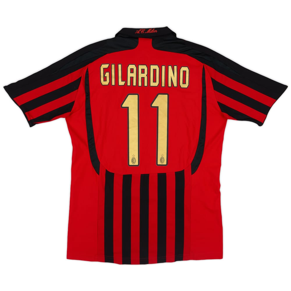 2007-08 AC Milan Home Shirt Gilardino #11 - 8/10 - (M)