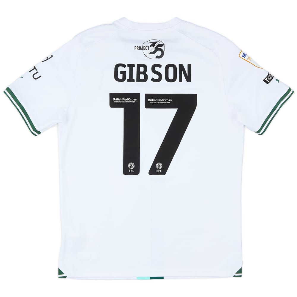 2023-24 Plymouth Match Issue Away Shirt Gibson #17
