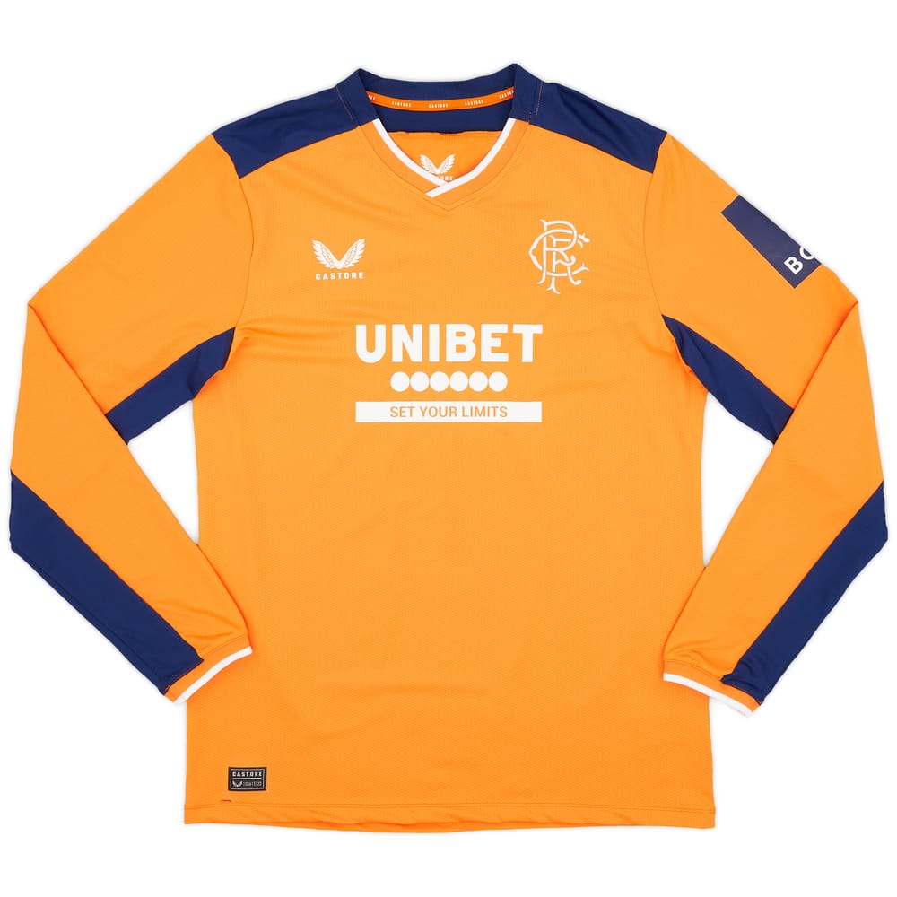 2022-23 Rangers Player Issue Third L/S Shirt - As New