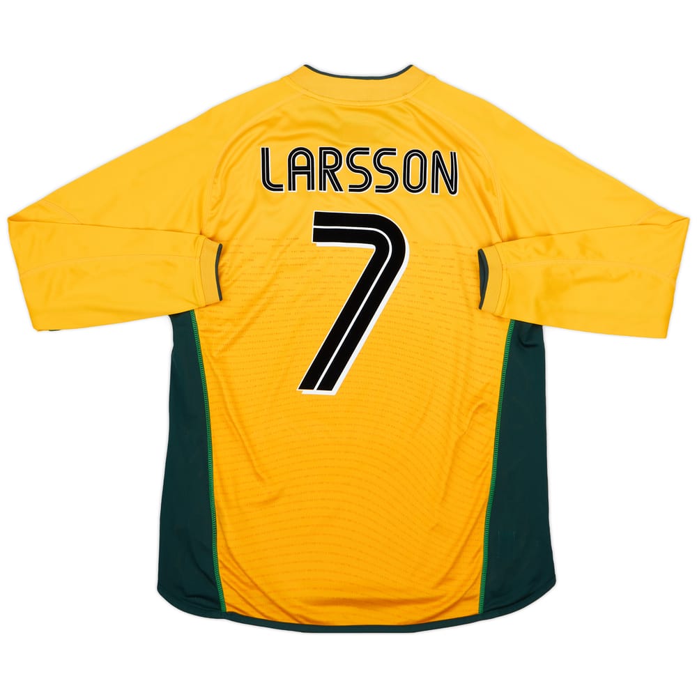 2002-03 Celtic Away L/S Shirt Larsson #7 - 9/10 - (L)