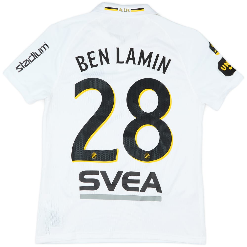 2020 AIK Stockholm Match Issue Away Shirt Ben Lamin #28