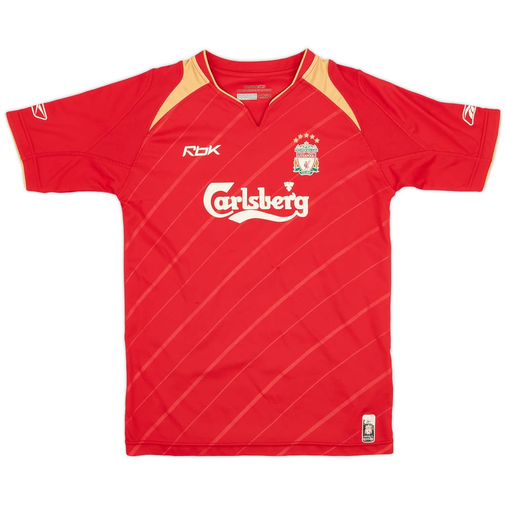 2005-06 Liverpool CL Home Shirt - 7/10 - (L.Boys)