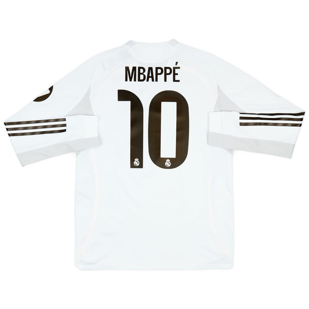 2025-26 Real Madrid Authentic Home L/S Shirt Mbappe #10