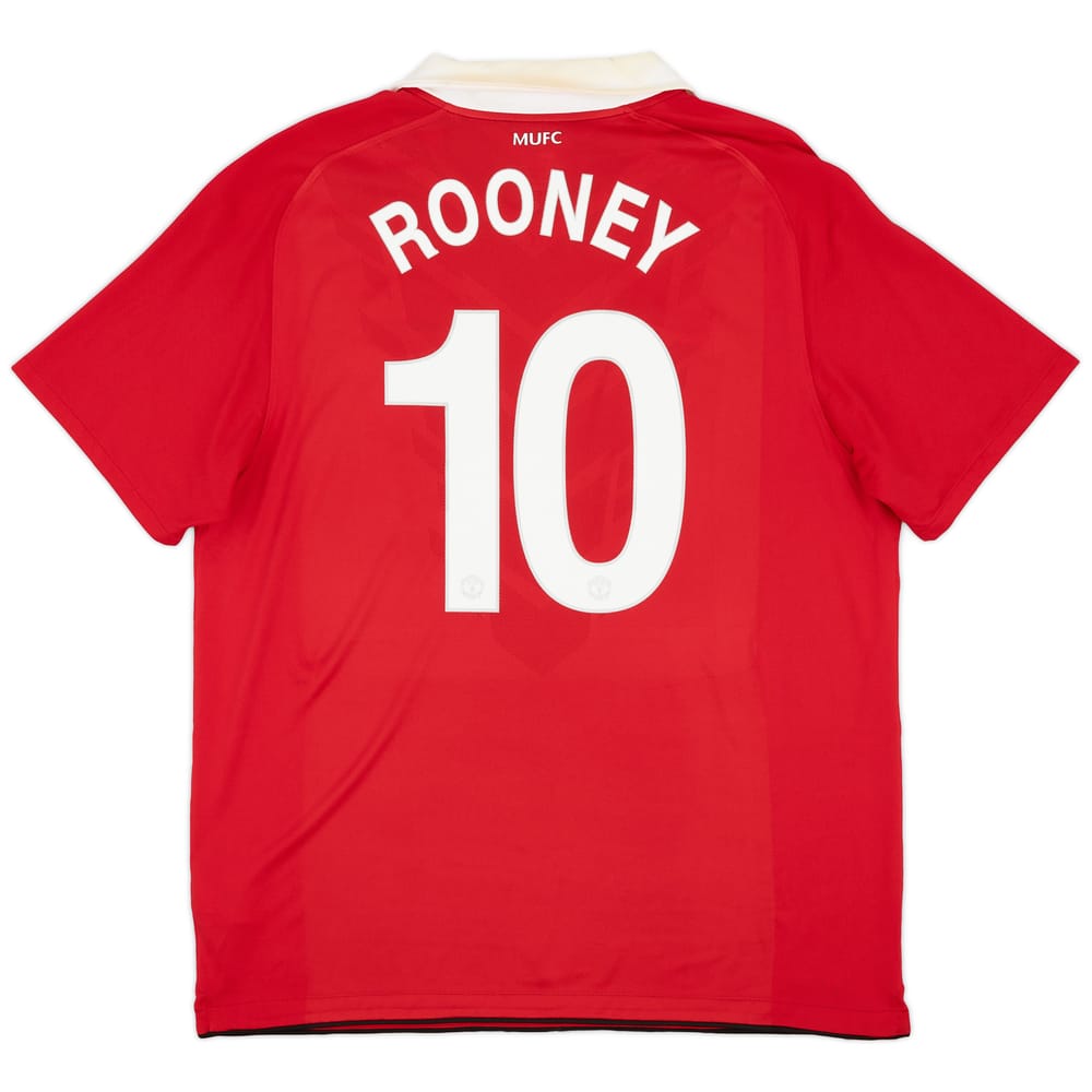 2010-11 Manchester United Home Shirt Rooney #10 - 6/10 - (XL)