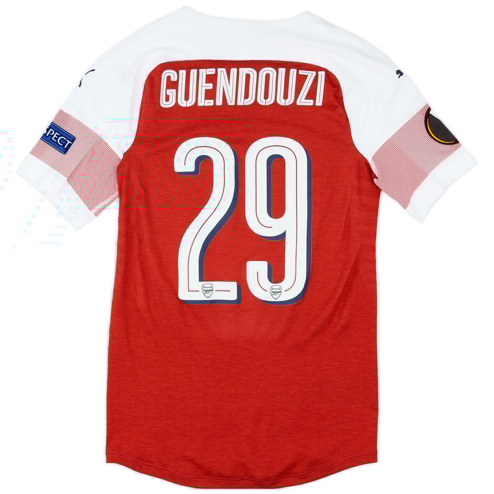 2018-19 Arsenal Match Issue Europa League Final Home Shirt Guendouzi #29