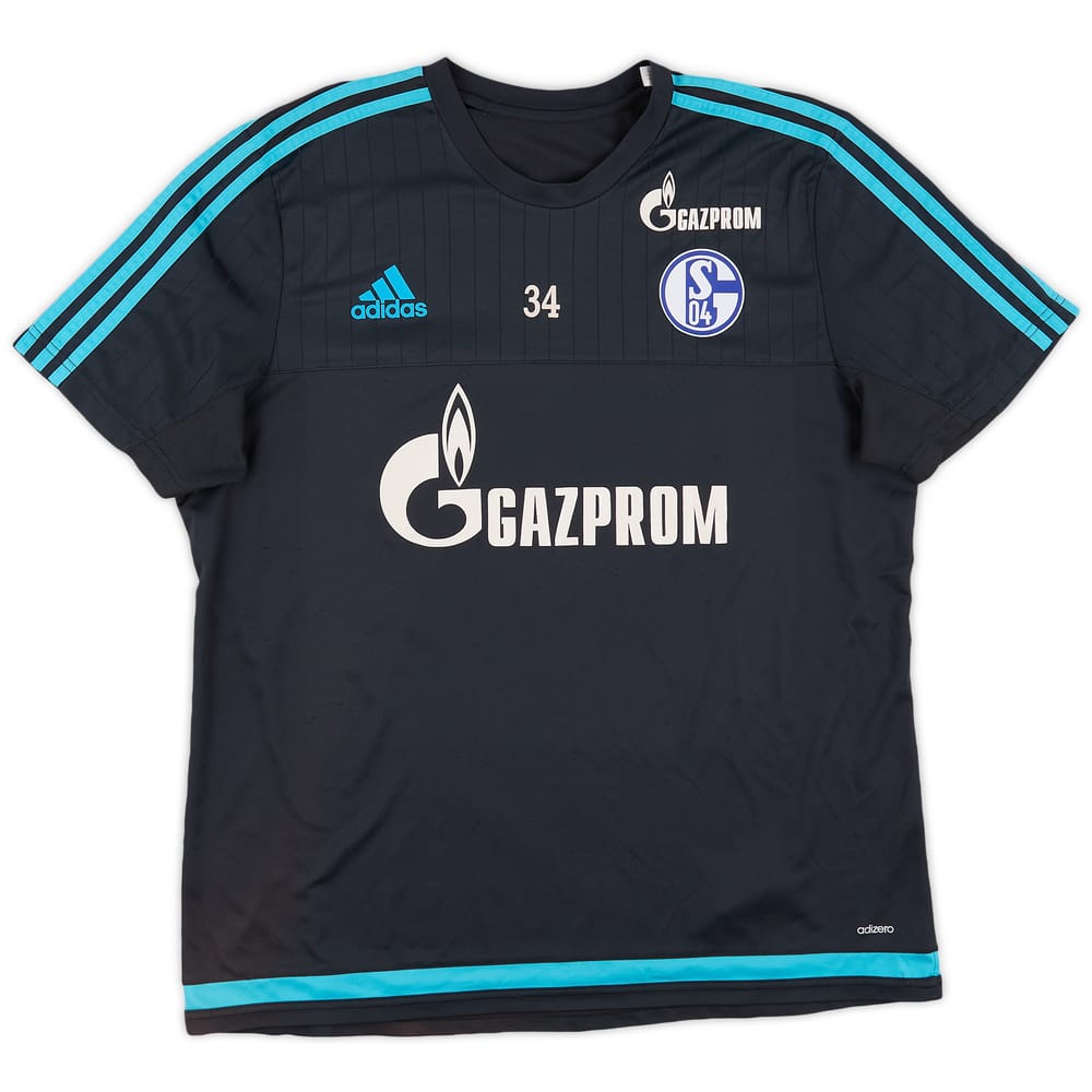 2015-16 Schalke Player Issue adidas Training Shirt #34 - 7/10 - (XL)