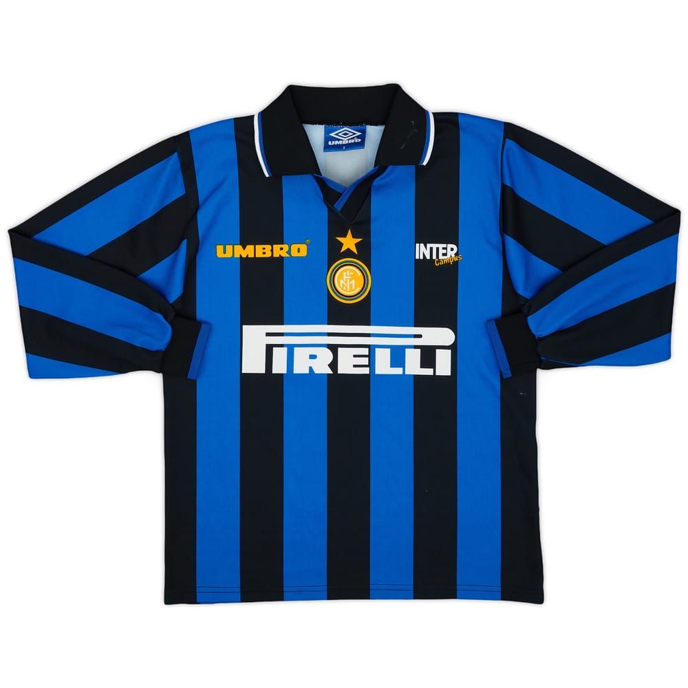 1997-98 Inter Milan 'Inter Campus' Home L/S Shirt #11 - 7/10 - (S)
