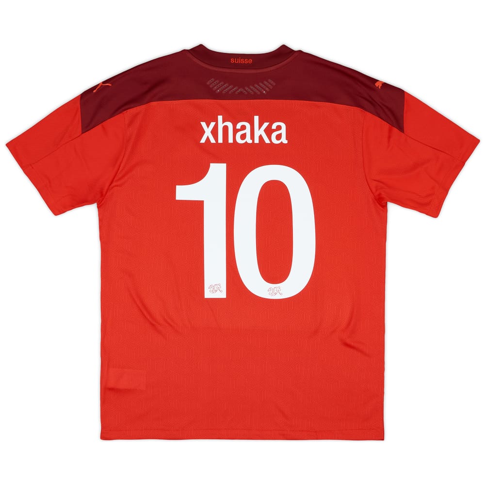 2020-21 Switzerland Player Issue Home Shirt Xhaka #10