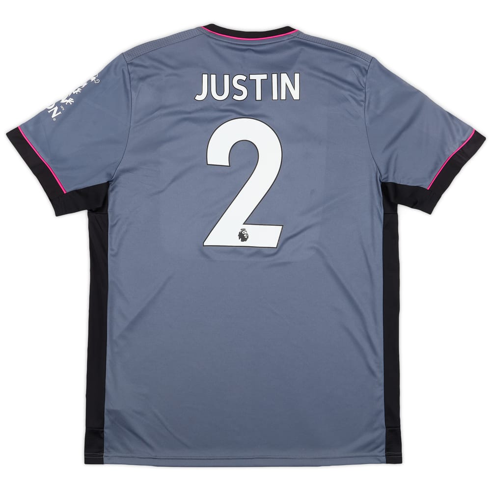 2021-22 Leicester Third Shirt Justin #2 (L)
